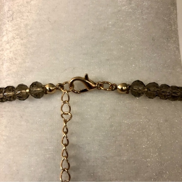 Polished Stone with Faceted Glass Bead Necklace - Picture 5 of 9